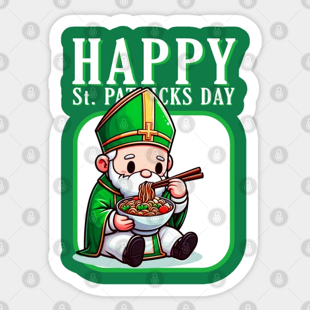 Saint Patrick ramen Sticker by NoodleManiac